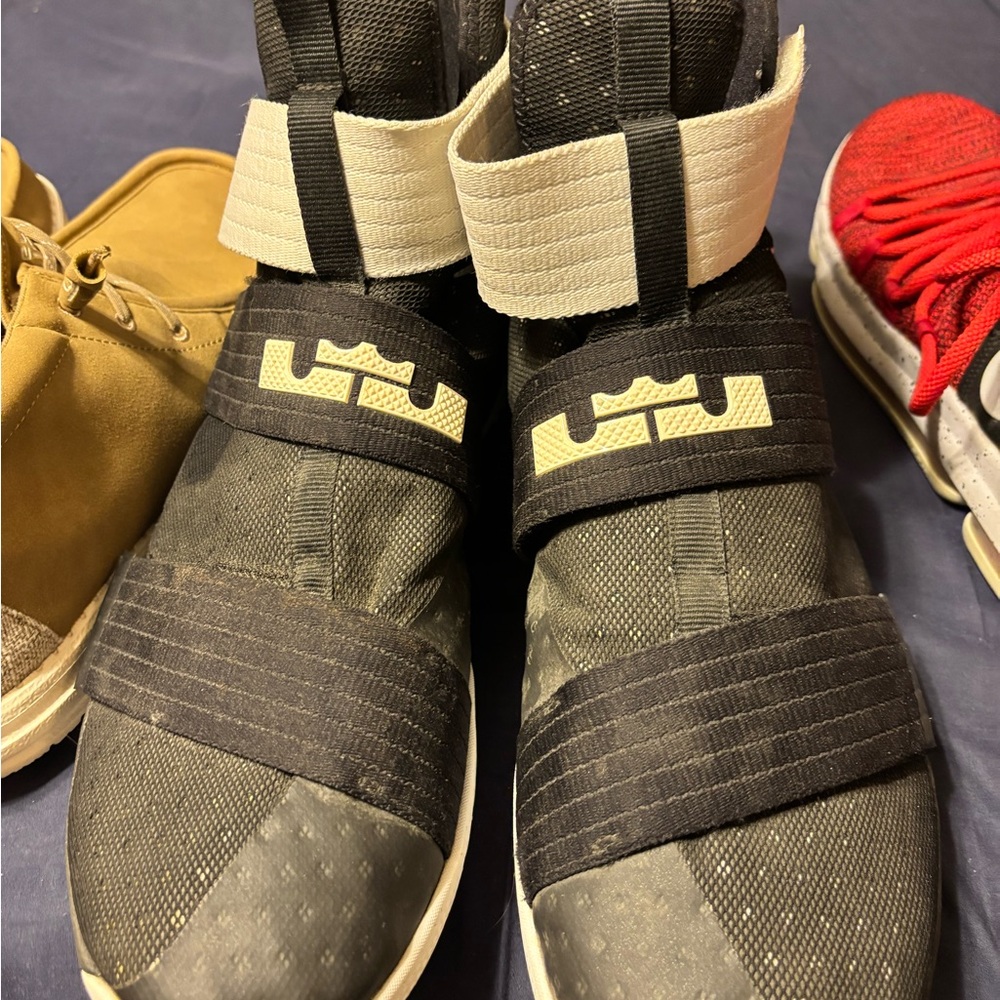LeBron Black and White Athletic Shoes
